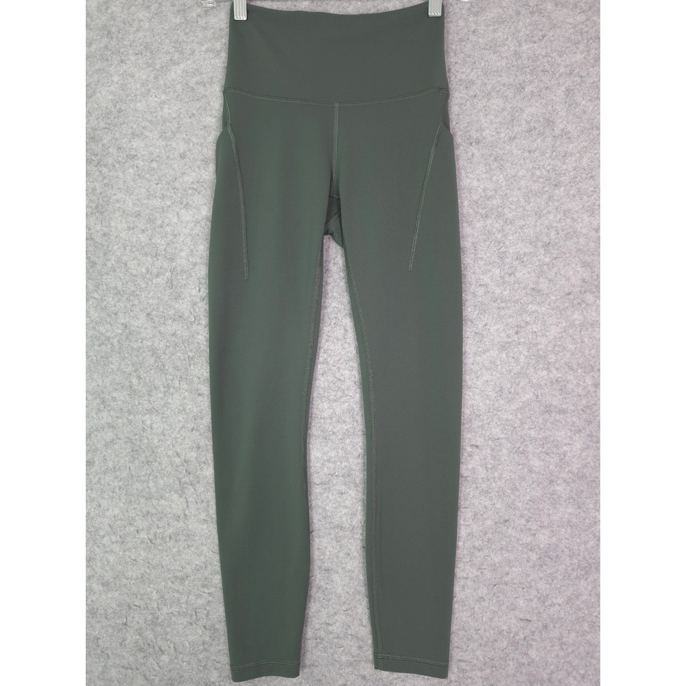 Lululemon Invigorate High-Rise Leggings 25" Women Size 4 Green Pockets
